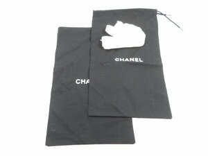 (IW021) CHANEL シャネル シューズ用 巾着(サイズ：39cmx29cm) 保護袋 リボン コサージュ付 非売品 未使用