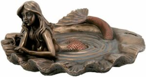 アール・ヌーボー調 リトル・マーメイド 人魚姫 トレイ彫像 彫刻 工芸品 アート装飾置物 リビング ギャラリー(輸入品