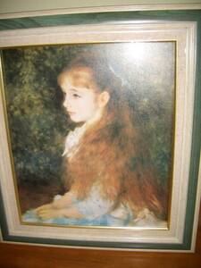 Art hand Auction Mademoiselle Irene Kahn d'Anvers ~ 유리에 사랑스러운 Irene Pierre-Auguste Renoir 재현, 삽화, 그림, 초상화