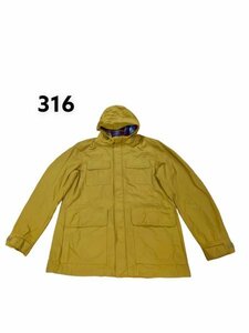 美品 UNIQLO ユニクロ マウンテンパーカー メンズ XL 裏地チェック柄 ジャケット アウター ブラウン系 No.316