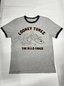 80s　ヴィンテージ　ルーニー・テューンズ　ワイリーコヨーテ　ロードランナー　リンガーTシャツ　Vintage　ワーナー　ネコポス発送