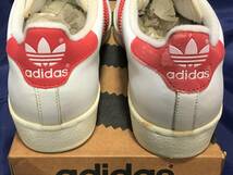 ★☆90s!希少レア!!アディダス SUPER STAR 25cm ホワイト/レッド adidas スーパースター34947 レザー 白/赤 デッド ビンテージ 191☆★_画像6