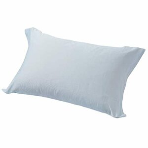 西川 (Nishikawa) 枕カバー 63X43cmのサイズの枕に対応 伸縮素材 洗える 制菌加工 抗菌 接触冷感 クール デオファクター加工 無地 ブルー