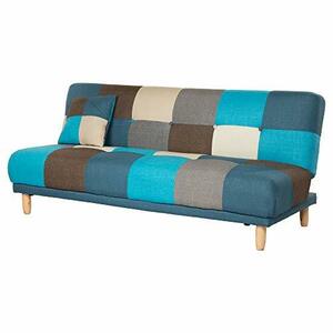  urban through quotient patchwork sofa bed blue 3 seater . reclining legs removed possibility Northern Europe stylish Cafe one person living 