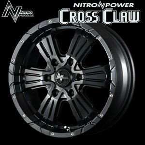 MID NITROPOWER CROSSCLAW クロスクロウ SBPD (セミグロスブラック＋ピアスドリルド) アルミホイール1本 16×6.5J 6H PCD139.7 +38