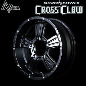 MID NITROPOWER CROSSCLAW クロスクロウ SBPD (セミグロスブラック＋ピアスドリルド) アルミホイール1本 16×5.5J 5H PCD139.7 +20