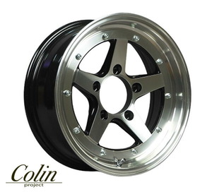 [COLIN PROJECT] ジムニーシエラ用ホイール 1本 ロンシャン XR4 ブラックポリッシュ 16×6.0J 5H PCD139 ±0