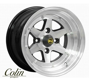 [COLIN PROJECT] 旧車ホイール1本 ロンシャン XR4 ブラックポリッシュ 14×10.0J 4H PCD114.3 -37