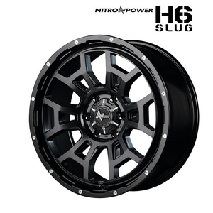 MID NITROPOWER H6 SLUG (セミグロスブラック/マシニング) アルミホイール 4本セット 17×6.5J 6H PCD139.7 +38