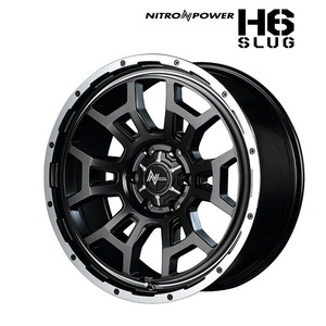 MID NITROPOWER H6 SLUG (セミグロスガンメタ/フランジDC/リムヴァーレイポリッシュ) アルミホイール1本 20×8.5J 6H PCD139.7 +20