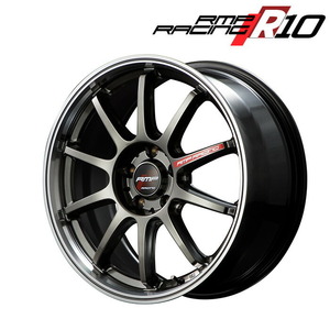 MID RMP RACING R10 (レーシングチタンシルバー/リムポリッシュ) アルミホイール1本 18×7.5J 5H PCD114.3 +50