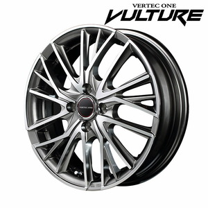 MID VERTECONE VULTURE ヴァルチャー (ハイパーシルバーポリッシュ) アルミホイール 4本セット 14×4.5J 4H PCD100 +45