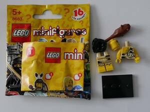 【組立済】LEGO レゴ ミニフィギュア シリーズ1 NO.3 原始人 Caveman こん棒 Series1 minifigures