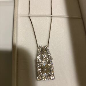 鑑別書付き　美しい金剛光沢ギラギラダイヤモンドネックレス　SI -2 1.536ct k18WG pt900