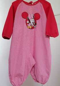  Minnie Mouse * working clothes * smock *. sand place etc. * coveralls * Play wear * Disney *95* girl * beautiful goods * long sleeve *