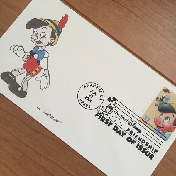 ○【送料無料】2004年 ピノキオ は が き 封 筒 ポ ス ト ディズニー Disney ミッキー ヴィンテージ ビンテージ アンティーク レトロ