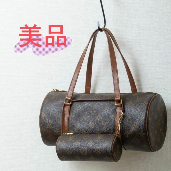 【美品】LOUIS VUITTON (ルイヴィトン) モノグラム パピヨン30 ハンドバッグ M51365 子供付き ヴィンテージ