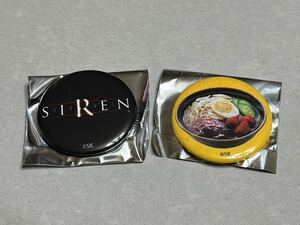 【未使用品】SIREN展2019 缶バッジ2種 SIREN 墓場の画廊 羽生蛇蕎麦 ロゴ サイレン