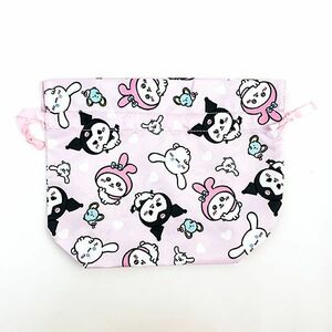 nagano× Sanrio character z smaller pouch A pink pouch case black mi my merosinamon