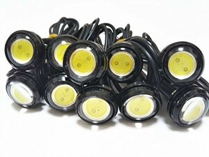 デイライト LED 防水 イーグルアイ 大玉 23ｍｍ 10個セット 12V 埋め込み