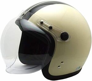 SG standard conform goods . rubber thread .. ivory bla Klein bubble shield jet helmet 