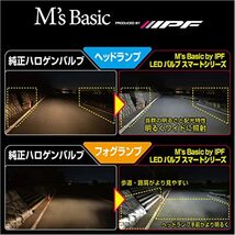 【Amazon.co.jp 限定】M's Basic by IPF ヘッドライト フォグランプ LED バルブ スマートシリーズ 6500K H4 ハロゲンサイズ型_画像2