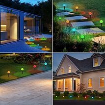 ガーデンライト 屋外 ソーラーライト　地中ストリングライト　イルミネーションライト　 RGB雰囲気ライト　防水 8モード キャンプ用_画像6