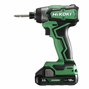 【Amazon.co.jp限定】HiKOKI(ハイコーキ) 18V 充電式 インパクトドライバー 初回修理保証付き 18V2.0Ah畜電池×2個、充電器、ケース付