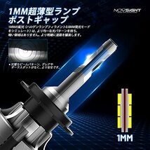 NOVSIGHT H7 LEDヘッドライト 6500K 10000LM 車検対応 LEDチップ搭載 1:1ミニサイズ 車用LED 驚異の純正ハロゲンサイズ登場_画像4