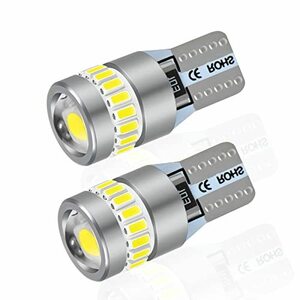 Briteye T10 LED ポジションランプ 爆光 ホワイト 超集光レンズ内蔵 超拡散角360° W5W LED バルブ 汎用 12V 車用