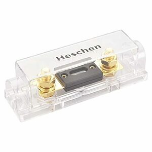 Heschen (ハドソン電気) 車 300A ANLヒューズ付きANLヒューズホルダー 自動車 バイク オーディオサブウーファー 用品 金色