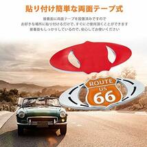 HIRAISM エンブレム ルート66 ステッカー 車 バイク 金属製 レトロ デカール Route66 グッズ 2個セット_画像4