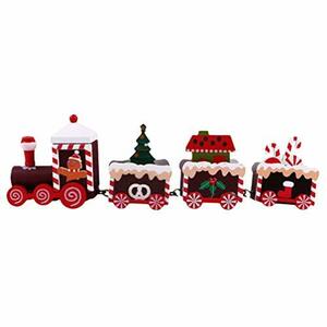 ledmomo クリスマス 飾り 電車レール 木製レール 木のおもちゃ 木の電車 トレインセット 室内遊び 子供向け 誕生日 プレゼント DIY 電車
