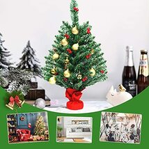 Costway クリスマスツリー 60cm ミニ mini LEDライト装飾品付き Christmas tree クリスマス飾り_画像7