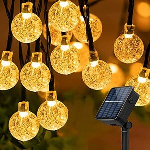 ソーラー ストリングライト LED イルミネーションライト 屋外 防水 7M 50電球 8モード 夜間自動点灯 クリスマスライト 飾りライト