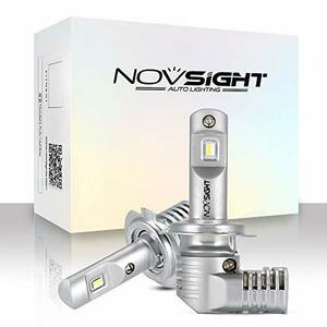 NOVSIGHT H7 led ヘッドライト バイク/車用 LEDバルブ 10000LM(5000LM*2) 50W(25W*2) 6500K フォグランプ 2年保証 (ホワイト