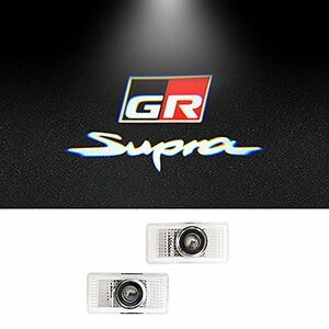 カーテシランプ LEDロゴ ドアライト トヨタ LEDチップ 高輝度 2個左右セット スープラ supra 5代目 DB型（2019年-）GR (supra