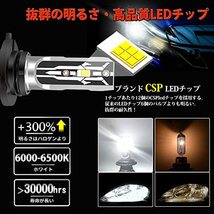 Briteye(まぶしい) LED ヘッドライト HB4 フォグライト兼用 新車検対応 6500K ホワイト 高輝度 12V車用 9006 HB4 LEDバルブ_画像2