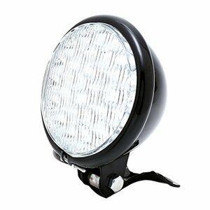 nakira バイク用 ヘッドライト LED30個 汎用 130Φ ベーツライト 5インチ 12V マグナ シャドウ ドラッグスター SR nkr847