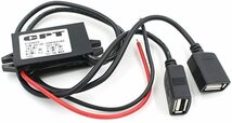 ダブル 2 USB DC-DC カー コンバータ モジュール 12v To 5v 3a 15w 電源アダプタ_画像3