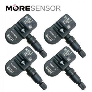 技術基準適合品 各車両用に登録後お届け MORESENSOR クランプイン タイヤ空気圧センサー TPMS ブラック 4個 ハマー クライスラー 送料無料