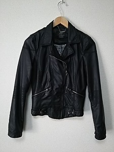 美品 ZARA ザラ レザー ライダース ジャケット XS