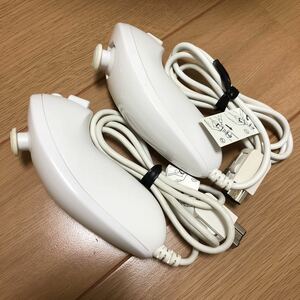 送料350円　ヌンチャク Wii 純正品 白 ホワイト　wiiu 2個　セット　まとめて　動作確認済み　同梱可能