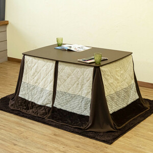  dining kotatsu& quilt set 90×60cm Brown dining kotatsu dining table 