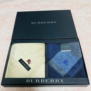 [ популярный рисунок ] новый товар /2 листов /BURBERRY/ полотенце носовой платок / стандартный товар / Burberry / хлопок 100%/ не использовался / быстрое решение есть / анонимность отправка /noba проверка / коробка иметь / мужской / полотенце для рук 