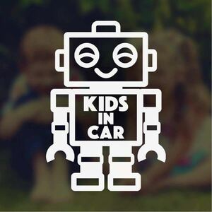 【カッティングステッカー】キッズインカー 可愛いロボットのおもちゃデザイン ベイビー チャイルド オンボード インカー 子供 赤ちゃん
