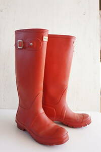  Hunter HUNTER^*UK4 EU37/23.5cm corresponding * rain boots * Raver shoes * lady's * for women * shoes * red *