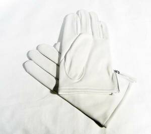  genuine . white . soft cow leather leather. gloves | glove 24cm/ free size 