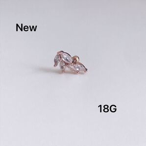 【新品】ボディピアス 3mmボールキャッチ 2.ローズピンク