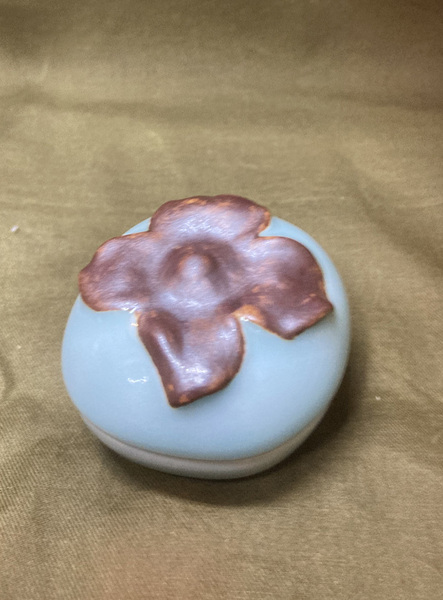 香合 伊万里焼 柿型青磁香合 小笠原長春 763